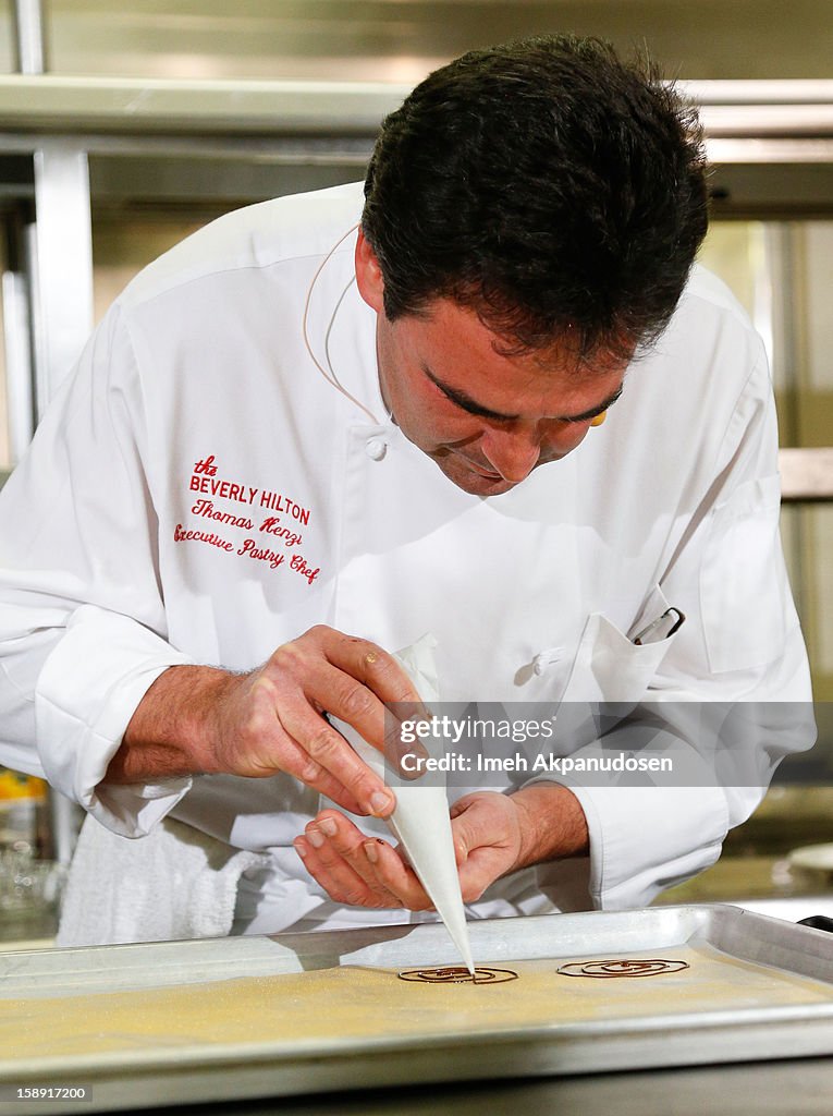 Golden Globes Menu/Table Preview At The Beverly Hilton