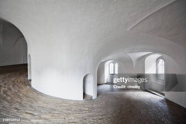 round tower of copenhagen - rundetårn - copenhagen museum stock pictures, royalty-free photos & images