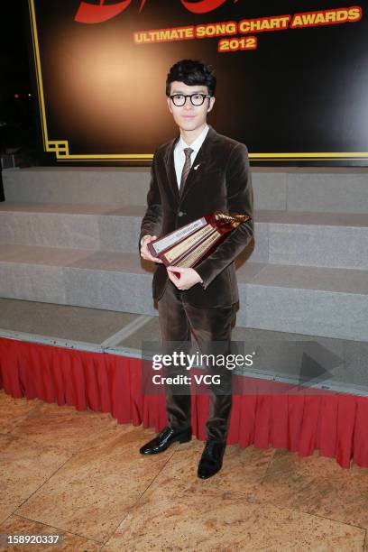 Singer Khalil Fong attends 2012 Chic Chak Music Awards at Hong Kong Convention and Exhibition Center on January 2, 2013 in Hong Kong, Hong Kong.