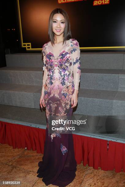 Singer Fiona Sit attends 2012 Chic Chak Music Awards at Hong Kong Convention and Exhibition Center on January 2, 2013 in Hong Kong, Hong Kong.