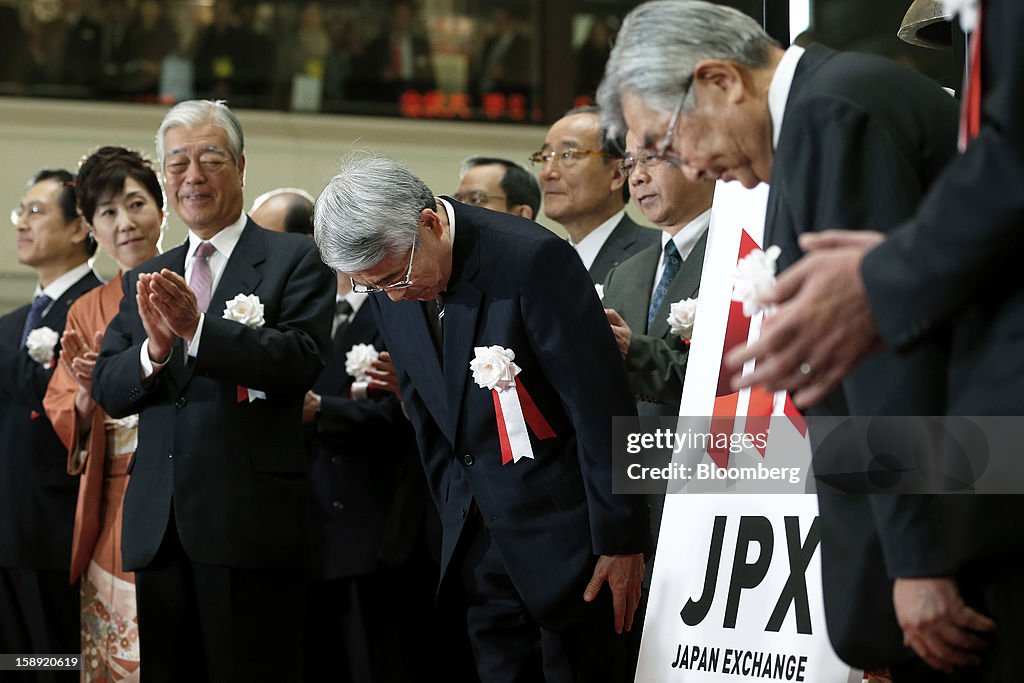 First Trading Day For 2013 As Japan Exchange Group Starts Trading On Tokyo Stock Exchange