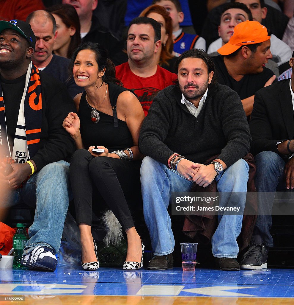 Celebrities Attend The San Antonio Spurs Vs New York Knicks Game