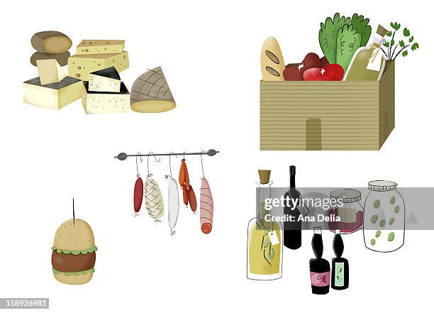 Various Groups Of Food, Foto de stock