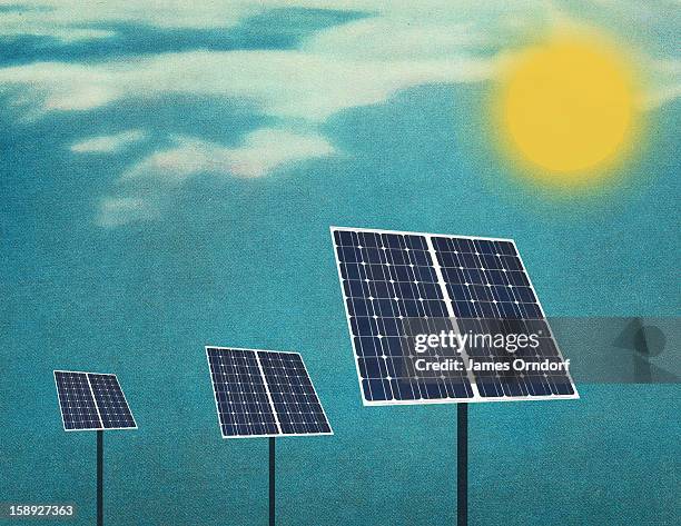 solar panels - james orndorf stock illustrations