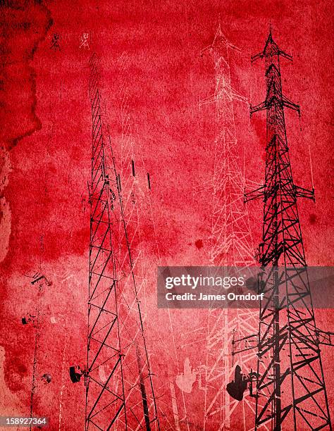 a communication tower - james orndorf stock illustrations