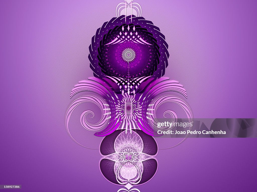 A purple abstract digital illustration