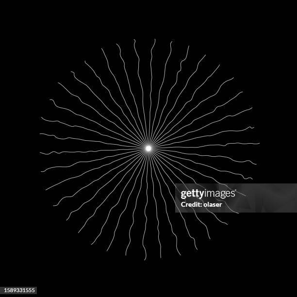 Radially Inward Pattern Uneven Curved Radial Lines In Radial Pattern High-Res Vector Graphic ...