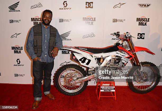 Producer Sal Masekela attends the Trey Canard "REvival 41" premiere held at UltraLuxe Cinemas at Anaheim GardenWalk on January 3, 2013 in Anaheim,...