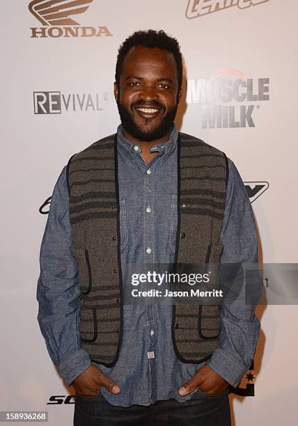 Producer Sal Masekela attends the Trey Canard "REvival 41" premiere held at UltraLuxe Cinemas at Anaheim GardenWalk on January 3, 2013 in Anaheim,...