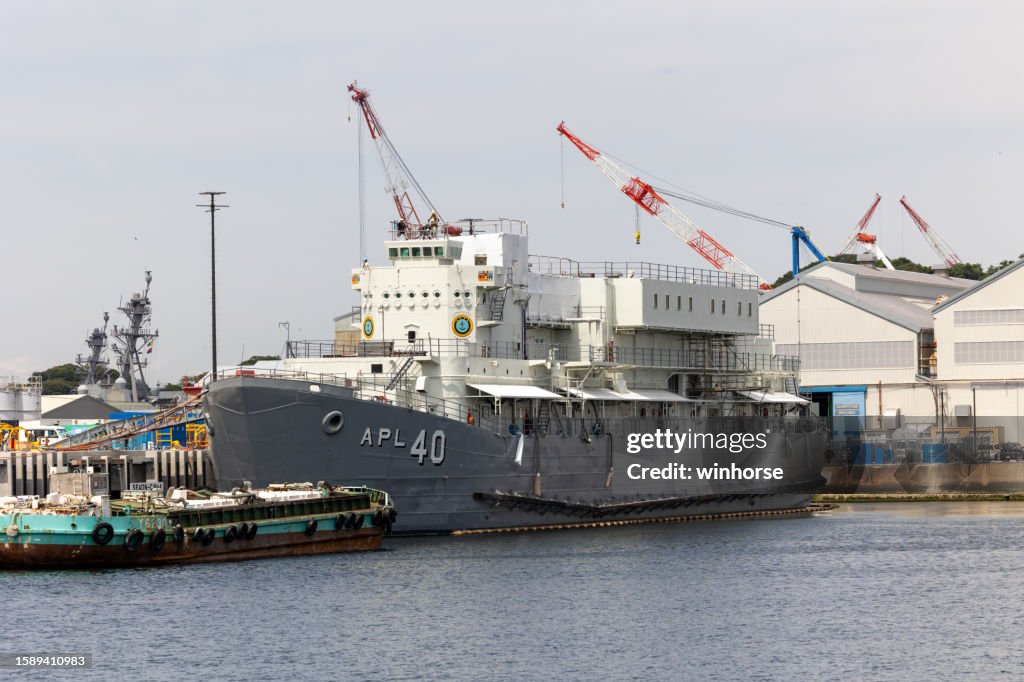 USS Nueces APL-40 in Yokosuka, Kanagawa Prefecture, Japan
