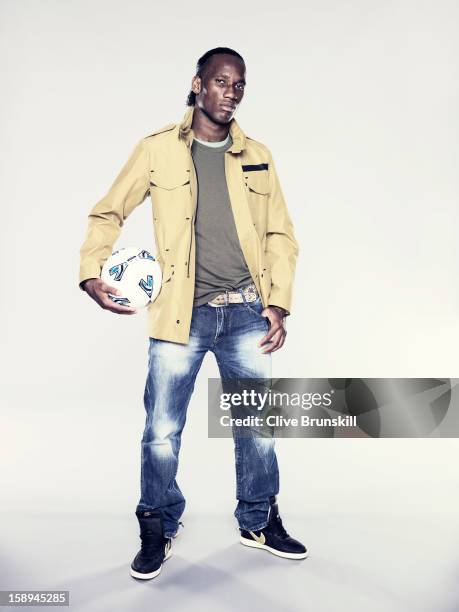 Footballer Didier Drogba is photographed on September 10, 2008 in London, England.