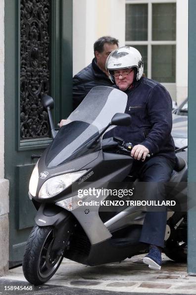 French actor Gerard Depardieu on his his mansion on... News Photo - Images