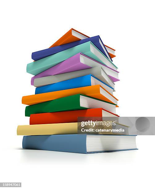 Book Stack Getty Stacked Multicolored Books High-Res Stock Photo - Getty Images