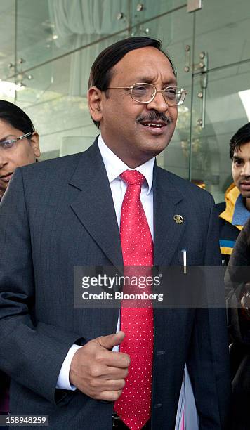 Sarraf, managing director of ONGC Videsh Ltd., arrives for the ASSOCHAM seminar on oil and gas in New Delhi, India, on Friday, Jan. 4, 2013. India...
