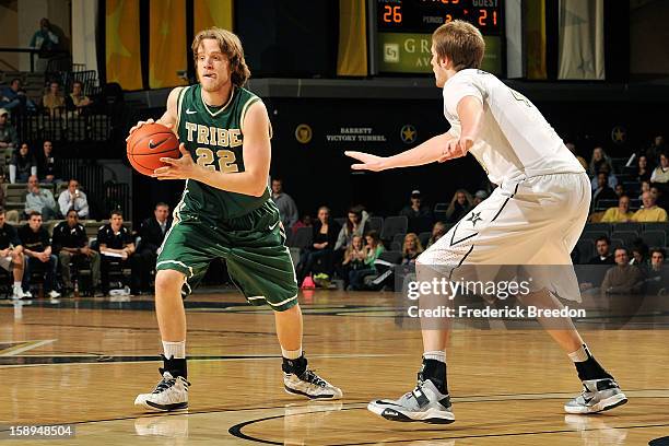 Tim Rusthoven of William and Mary plays against the Vanderbilt Commodores at Memorial Gym on January 2, 2013 in Nashville, Tennessee.