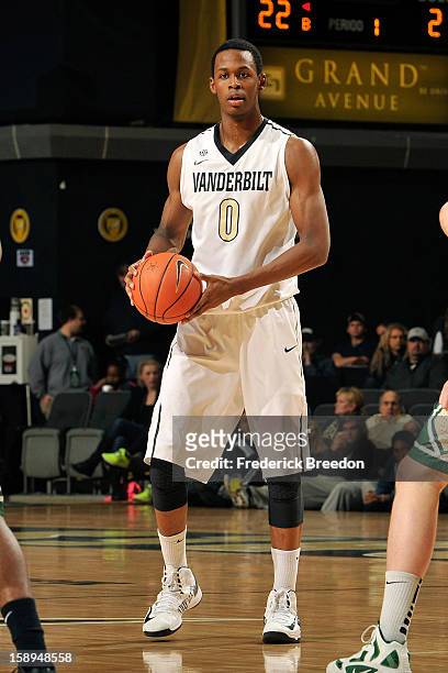 Rod Odom of the Vanderbilt Commodores plays against the William and Mary Tribe at Memorial Gym on January 2, 2013 in Nashville, Tennessee.