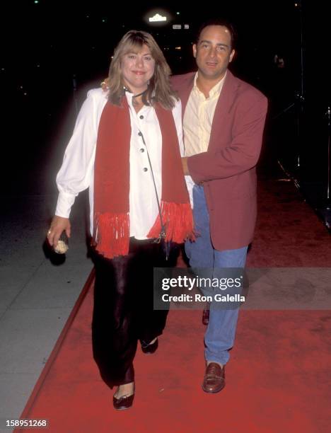 Actor Kevin Pollak and wife actress Lucy Webb attend the "Malice" Beverly Hills Premiere on September 29, 1993 at Academy Theatre in Beverly Hills,...