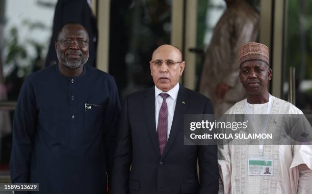 President of Economic Community of West African States Commission, Omar Touray , Mauritania's President Mohamed Ould Ghazouani and Nigeria's Minister...