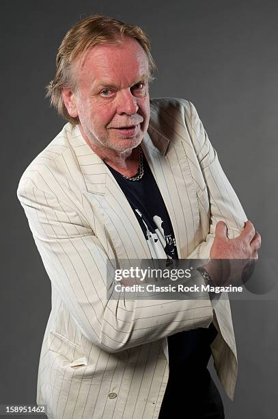 Rick Wakeman, keyboardist, composer and songwriter best know for his work with progressive rock band Yes, photographed during a portrait shoot for...