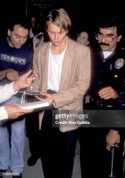 Actor River Phoenix attends The Starlight Children’s Foundation Benefit Party on September 22, 1988 at Ed Debevic's Restaurant in Beverly Hills,...