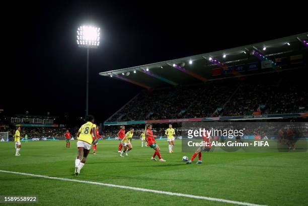 General view during the FIFA Women's World Cup Australia & New Zealand 2023 Group H match between Morocco and Colombia at Perth Rectangular Stadium...