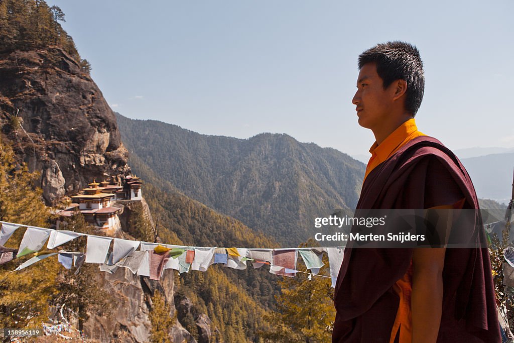 Monk at Tiger's Nest Monastery