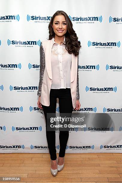 Miss Universe Olivia Culpo visits the SiriusXM studios on January 4, 2013 in New York City.