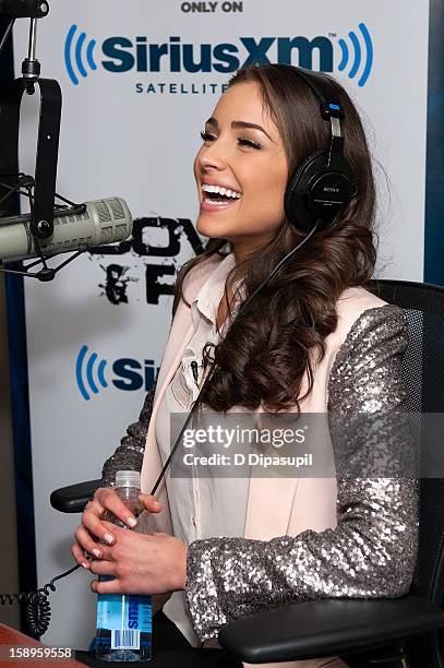 Miss Universe Olivia Culpo visits "The Covino & Rich Show" at the SiriusXM Studios on January 4, 2013 in New York City.