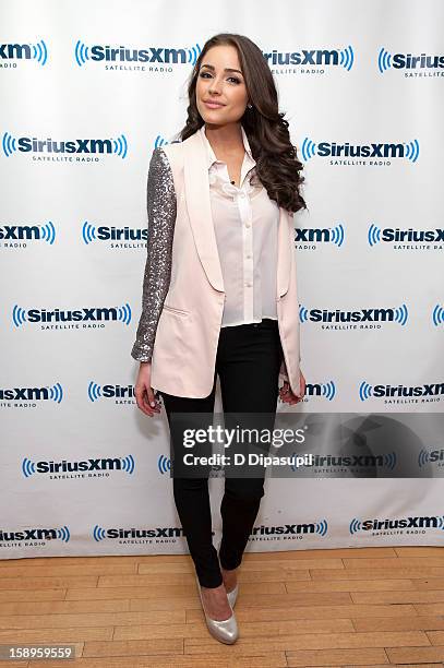 Miss Universe Olivia Culpo visits the SiriusXM studios on January 4, 2013 in New York City.