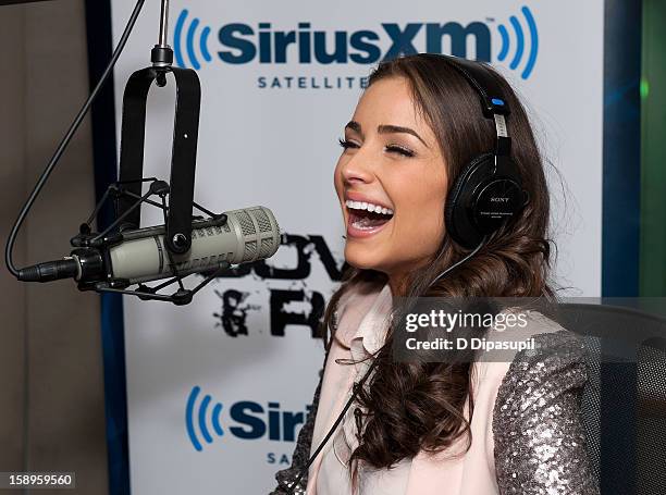 Miss Universe Olivia Culpo visits "The Covino & Rich Show" at the SiriusXM Studios on January 4, 2013 in New York City.