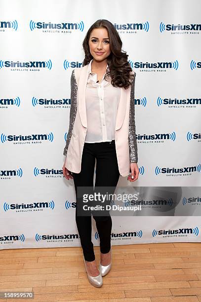 Miss Universe Olivia Culpo visits the SiriusXM studios on January 4, 2013 in New York City.