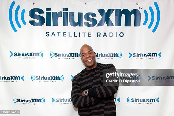 Comedian Alonzo Bodden visits the SiriusXM Studios on January 4, 2013 in New York City.