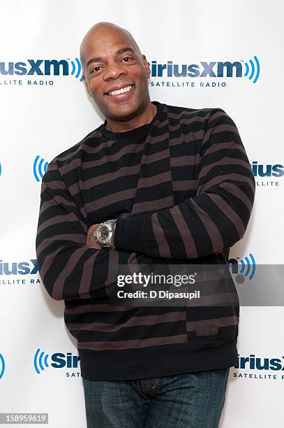 Comedian Alonzo Bodden visits the SiriusXM Studios on January 4, 2013 in New York City.