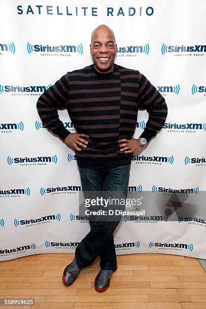 Comedian Alonzo Bodden visits the SiriusXM Studios on January 4, 2013 in New York City.