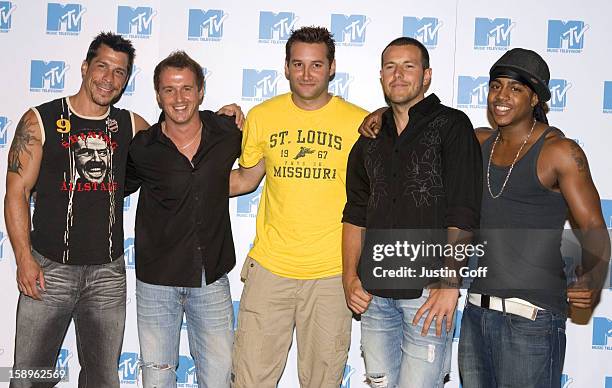 Press Conference In London To Launch New Mtv Series Totally Boyband, Featuring Dane Bowers, Danny Wood, Bradley Mcintosh, Lee Latchford Evans & Jimmy...