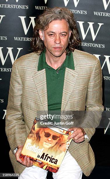 Sir Bob Geldof Signs Copies Of His Book 'Geldof In Africa' At London'S Waterstone'S Bookstore.