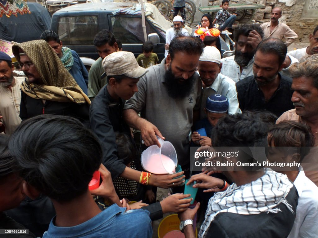 Sabeel set by a street during the month of Muharram
