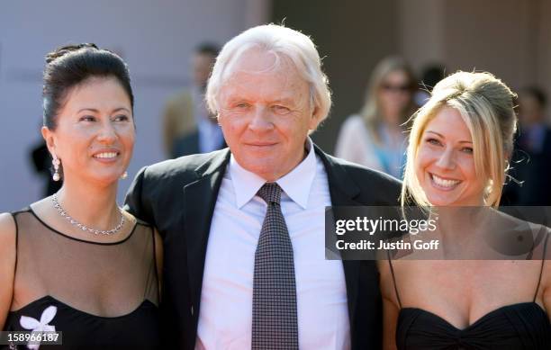 Anthony Hopkins, Wife Stella Arroyave & Daughter Abigail Promote 'Proof' At The 62Nd Venice Film Festival.