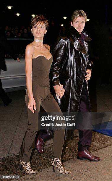 David & Victoria Beckham Attend A Screening Of 'Withnail & I' In London'S Leicester Sqaure.