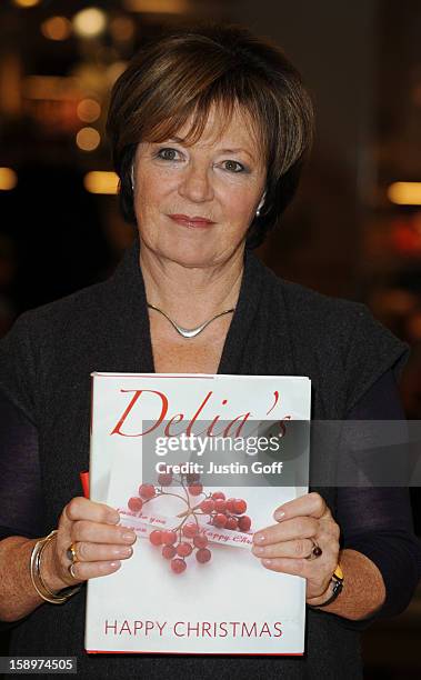 Delia Smith Signs Copies Of Her Book, Happy Christmas, At The John Lewis Department Store In Central London.