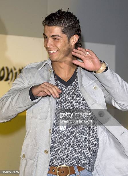 Cristiano Ronaldo Attends The Nike 'Joga Bonito' Football Movement Launch Party At The Truman Brewery In London.