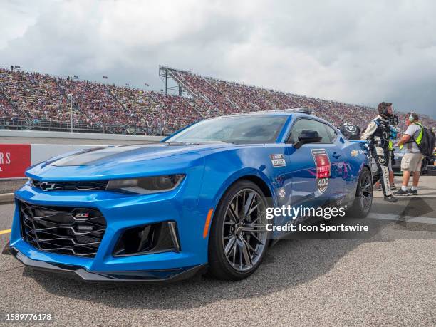 The FireKeepers Casino 400 official pace car is staged on pit road during the NASCAR Cup Series FireKeepers Casino 400 on August 06 at Michigan...