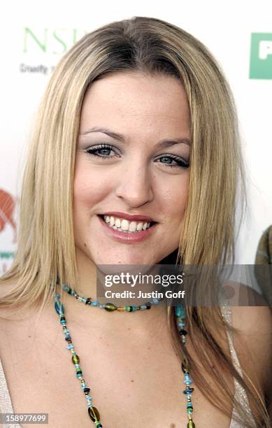 Cassie Powney Attends The Paddy Power Football Furlong Day At Haydock Park Racecourse In Merseyside.