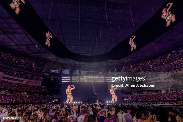 Inglewood, CA Taylor Swift performs during The Eras Tour at SoFi Stadium in Inglewood Monday, Aug. 7, 2023.