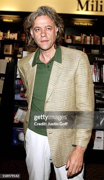 Sir Bob Geldof Signs Copies Of His Book 'Geldof In Africa' At London'S Waterstone'S Bookstore.