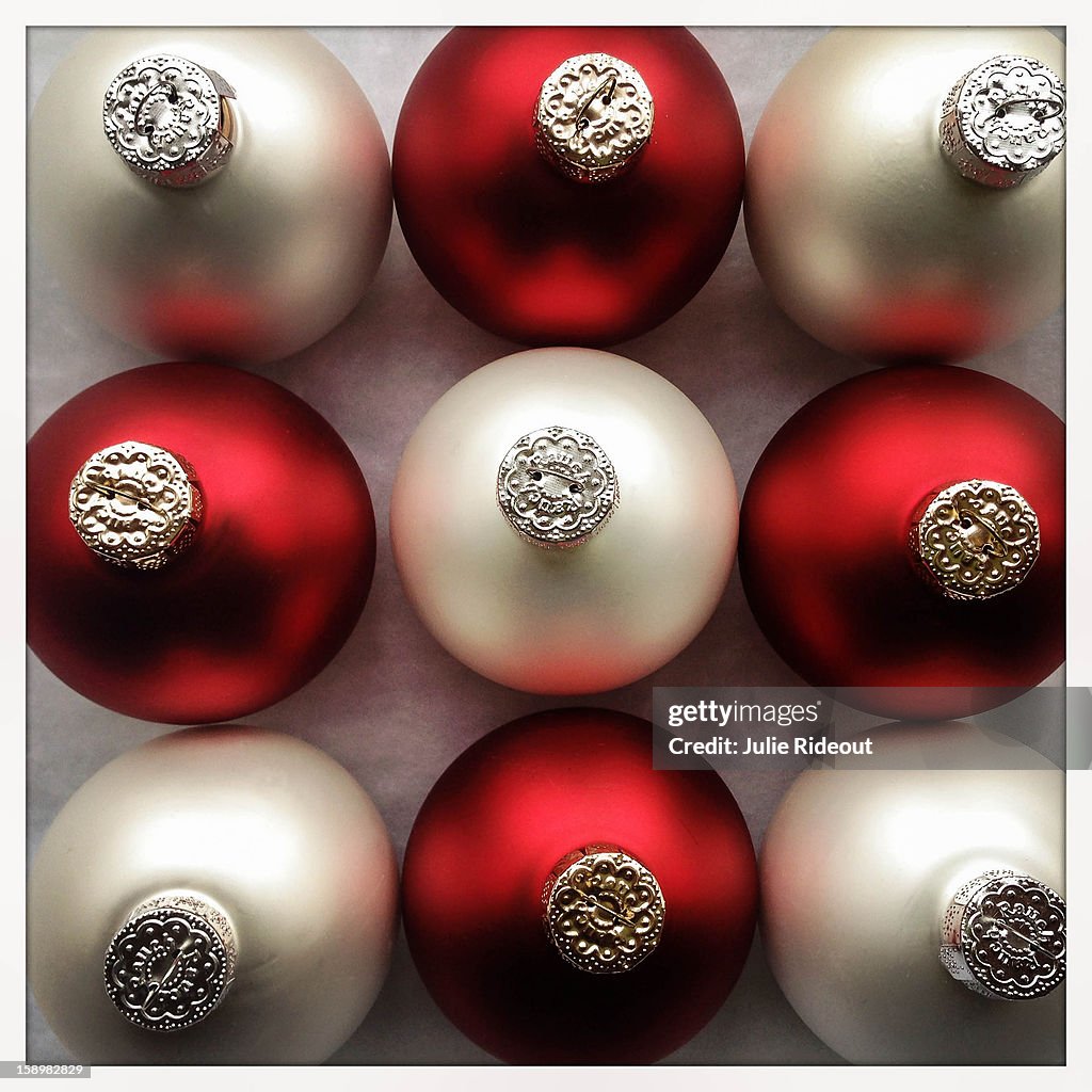 Red and White Ornaments