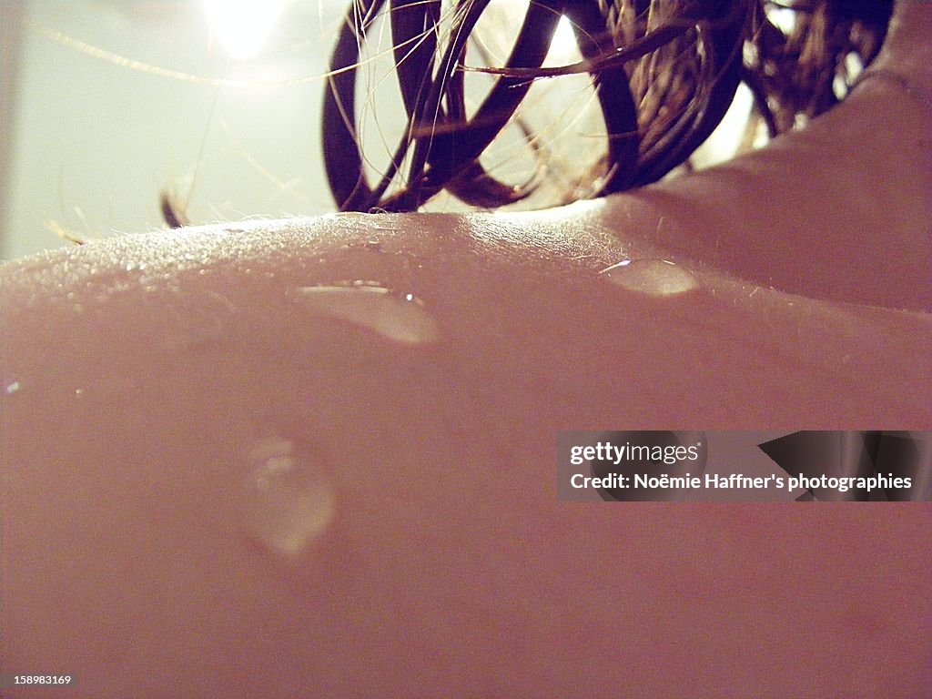 After the shower.