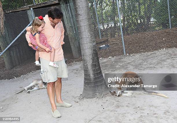 Sienna Drescher and Reid Drescher are seen during the Jungle Island VIP Safari Tour at Jungle Island on January 4, 2013 in Miami, Florida.