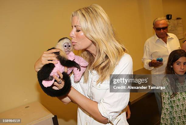 Aviva Drescher is seen during the Jungle Island VIP Safari Tour at Jungle Island on January 4, 2013 in Miami, Florida.