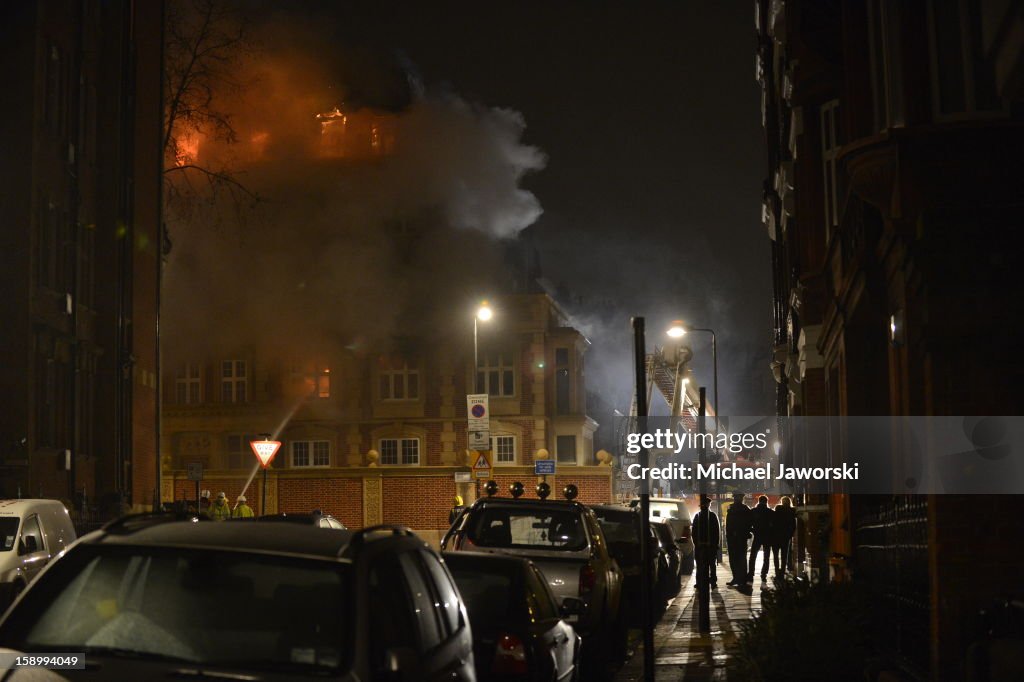 Fire In Notting Hill, London - January 5, 2013